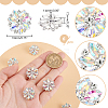 AHADERMAKER 6Pcs 1-Hole Brass Rhinestone Shank Button AJEW-GA0006-90A-2