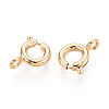 Brass Spring Ring Clasps X-KK-Q669-33G-2