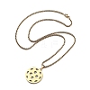 201 Stainless Steel Pickleball Pendant Box Chain Necklaces for Women Men NJEW-H050-01A-G-4