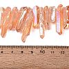 Spray Painted Electroplate Natural Quartz Crystal Points Beads Strands G-Q610-02H-4