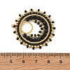 304 Stainless Steel & Brass & Dyed & Heated Natural Black Onyx & TOHO Glass Seed Beaded Pendants PALLOY-MZ01379-03-3