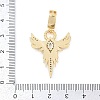 Brass Micro Pave Cubic Zirconia Pendants KK-M307-04G-3