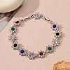 Alloy Rhinestone Link Chain Bracelets PW-WG4AE2D-11-1