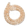 Transparent Crackle Glass Beads Strands GLAA-D025-01F-2