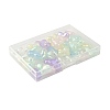 40Pcs UV Plating Rainbow Iridescent Acrylic Beads OACR-FS0002-25-6