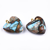 Assembled Bronzite and Imperial Jasper Pendants G-T111-04E-2