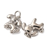 Brass Micro Pave Cubic Zirconia Charms KK-P308-57P-2