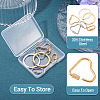 6Pcs 6 Styles 304 Stainless Steel Split Key Rings STAS-TA0003-46-5