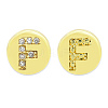 Brass Micro Pave Clear Cubic Zirconia Beads KK-T030-LA843-FX3-3