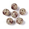 Printed Schima Wood Beads WOOD-N017-01-2