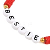 30Pcs Handmade Polymer Clay & Acrylic Bead Bracelets BJEW-PH02007-2