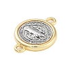 Rack Plating Religion Brass Connector Charms LS-KK-B097-02G-3