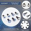 Olycraft 14Pcs Evil Eye Glass Car Air Vent Clips AJEW-OC0003-31-4