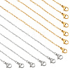  20Pcs 2 Colors 304 Stainless Steel Cable Chain Necklaces Set MAK-NB0001-21-1