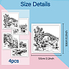4Pcs 4 Styles PVC Stamp DIY-WH0487-0018-6