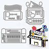 Carbon Steel Cutting Dies Stencils DIY-WH0309-476-1