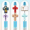 12Pcs 12 Styles Silicone Beads SIL-FS0001-34C-2
