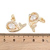 Brass Micro Pave Cubic Zirconia Pendants KK-K407-57G-3