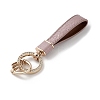 Microfiber & Zinc Alloy & Crystal Rhinestone Keychain KEYC-G062-01C-4