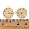 Brass Micro Pave Clear Cubic Zirconia Pendants KK-N254-108G-3