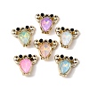 UV Plating Alloy Glass Pendants FIND-K032-13G-1