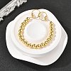 Rack Plating Brass Round Beaded Slider Bracelet for Women BJEW-B066-01A-02-5