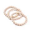 Natural Fossil Bead Stretch Bracelets X-BJEW-K212-B-015-2