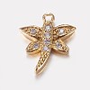 Long-Lasting Plated Brass Micro Pave Cubic Zirconia Charms ZIRC-L072-63G-1