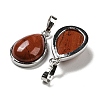 Natural Red Jasper Pendants G-I358-B23-2