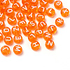 Transparent Dark Orange Acrylic Beads TACR-YW0001-08E-1