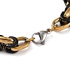 304 Stainless Steel Byzantine Chain Bracelets BJEW-B078-60GEB-3