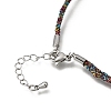 3.5MM Polyester Metallic Cord Braided Cord Necklace Making FB-CBAA152-01P-12-2