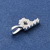 925 Sterling Silver with Cubic Zirconia Charms STER-Q004-01P-S-2