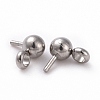 Non-Tarnish 304 Stainless Steel Ball Stud Earring Post STAS-Z035-01B-P-3