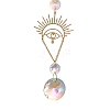 Brass & Crystal Suncatchers HJEW-G018-04A-G-4