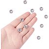 304 Stainless Steel Rhinestone Bead Spacers STAS-PH0001-02P-4