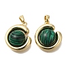 Synthetic Malachite Pendants KK-K388-01G-1