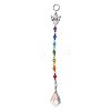 Angel Glass & Alloy Pendant Decorations HJEW-JM02092-4