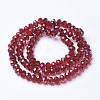 Electroplate Transparent Glass Beads Strands EGLA-A034-T4mm-F08-2