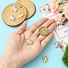 6Pcs 2 Colors Brass with Cubic Zirconia Pendants KK-CJ0003-52-4