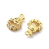 Brass Micro Pave Cubic Zirconia Pendants KK-U049-04G-06-2