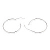 Anti-Tarnish Rhodium Plated 925 Sterling Silver Earring Hoop STER-T007-112P-02-2