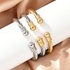 304 Stainless Steel Torque Bangles BJEW-G584-05-1
