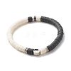Handmade Polymer Clay Heishi Beads Stretch Bracelets Set BJEW-JB07443-7