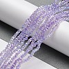 Transparent Baking Painted Glass Beads Strands DGLA-F002-02A-03-2