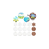 18Pcs 3 Styles MDF Wood Pendants AJEW-NB0006-05-7