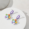 Acrylic Stud Dangle Earrings WG8B58E-01-4