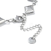 Non-Tarnish 304 Stainless Steel Rhombus Link Chain Bracelets for Women BJEW-U002-01P-3