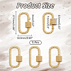 5Pcs Brass Screw Carabiner Lock Charms KK-NB0003-53-2