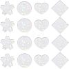 16Pcs 4 Style Transparent Acrylic Pendants FIND-NB0002-58-1